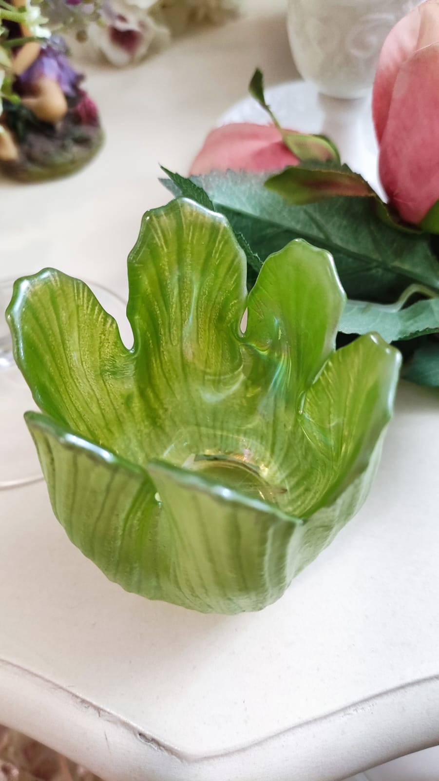 PORTA TEALIGHT FOGLIA