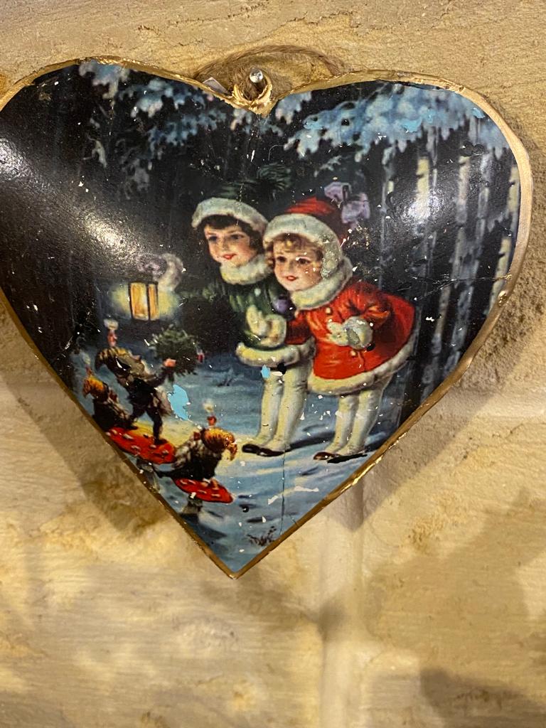 CUORE IN LATTA DECORAZIONE NATALE