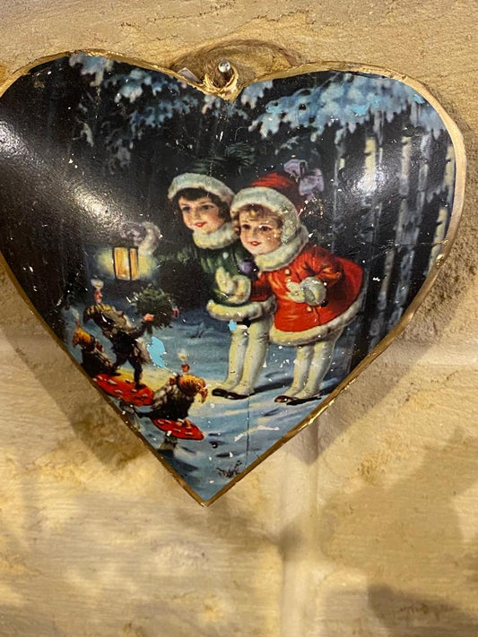 CUORE IN LATTA DECORAZIONE NATALE
