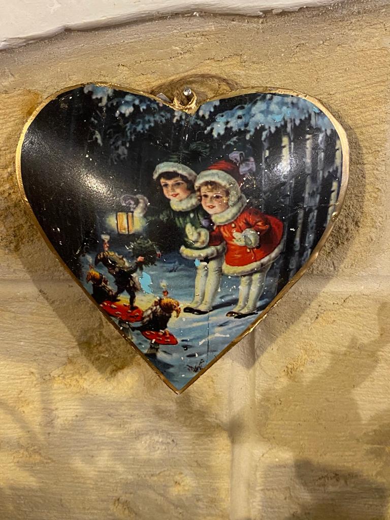 CUORE IN LATTA DECORAZIONE NATALE