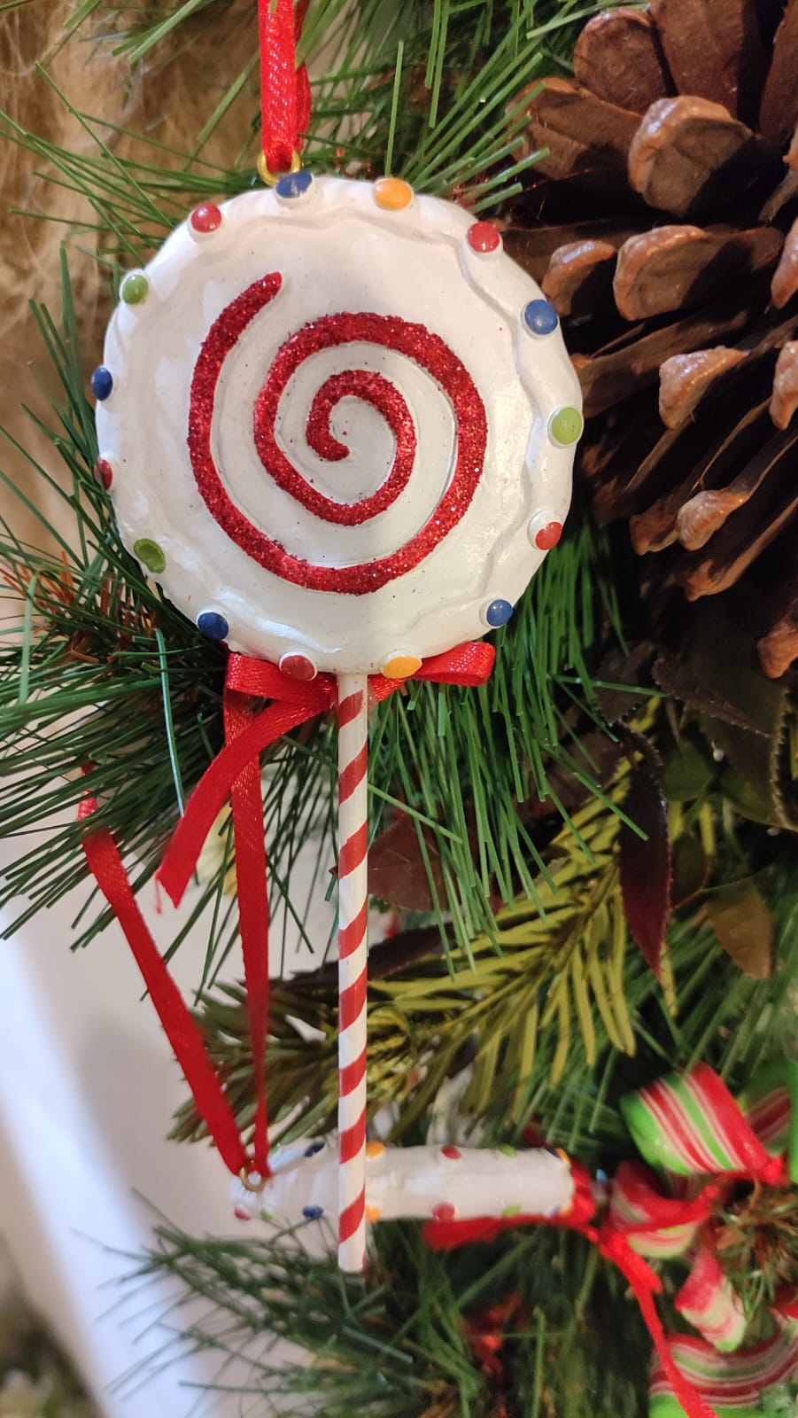 DECORAZIONE PER ALBERO DI NATALE CARAMELLA