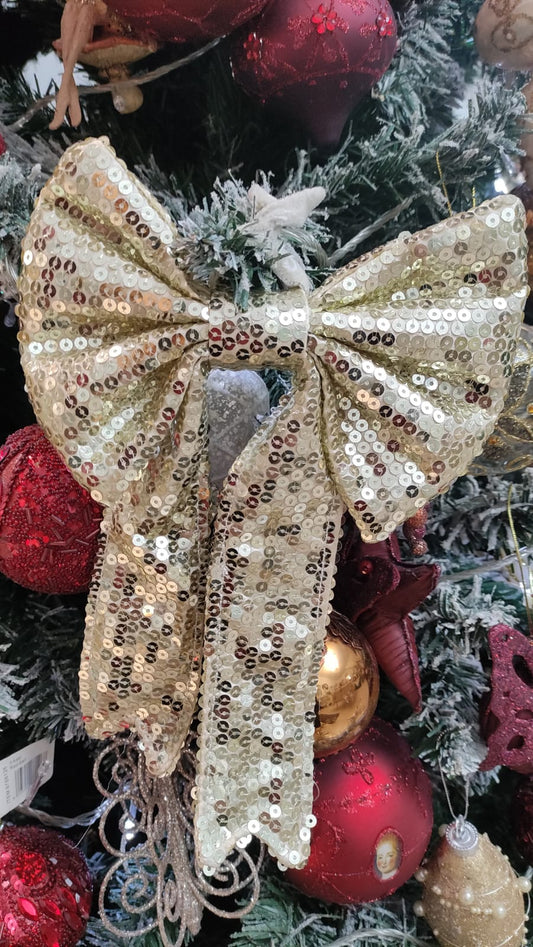 FIOCCO DECORAZIONE PAILLETTES ORO