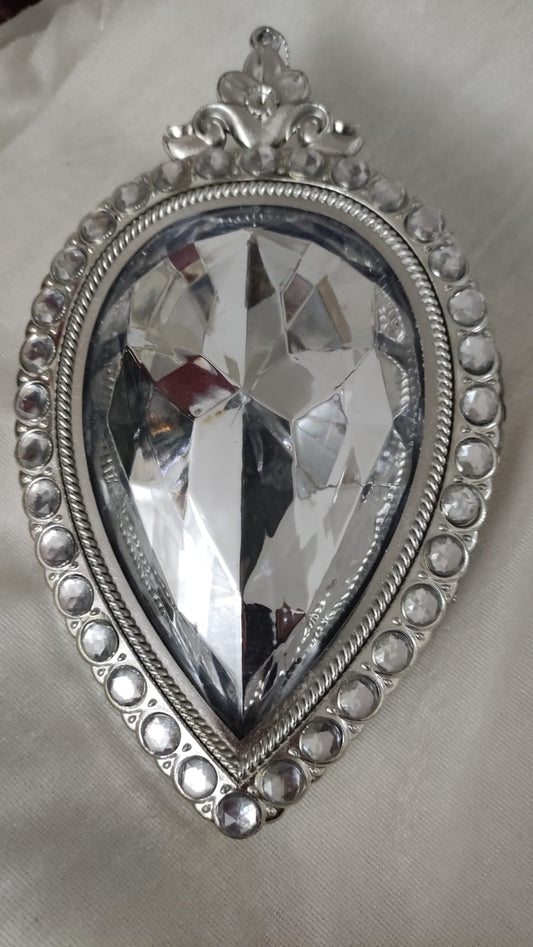 DECORAZIONE MEDAGLIONE NATALIZIA ARGENTO GOCCIA