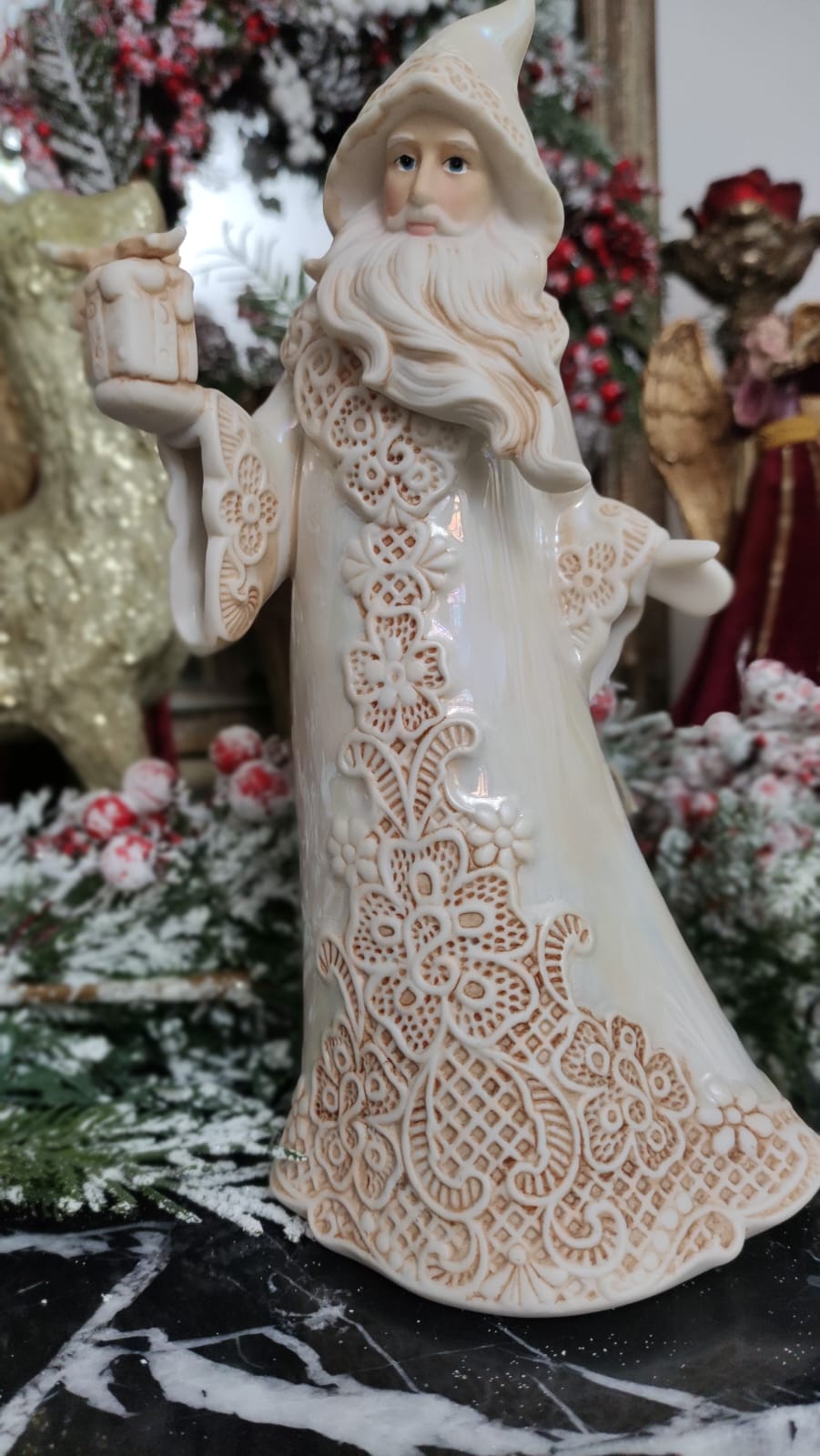 BABBO NATALE PORCELLANA DA COLLEZIONE