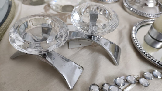 PORTA TEALIGHT ARGENTO