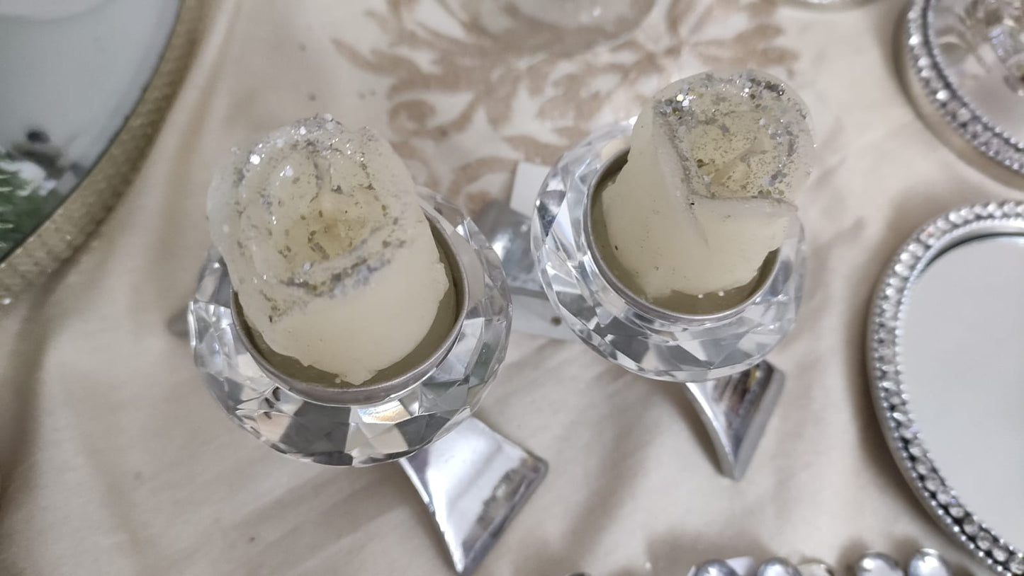 PORTA TEALIGHT ARGENTO