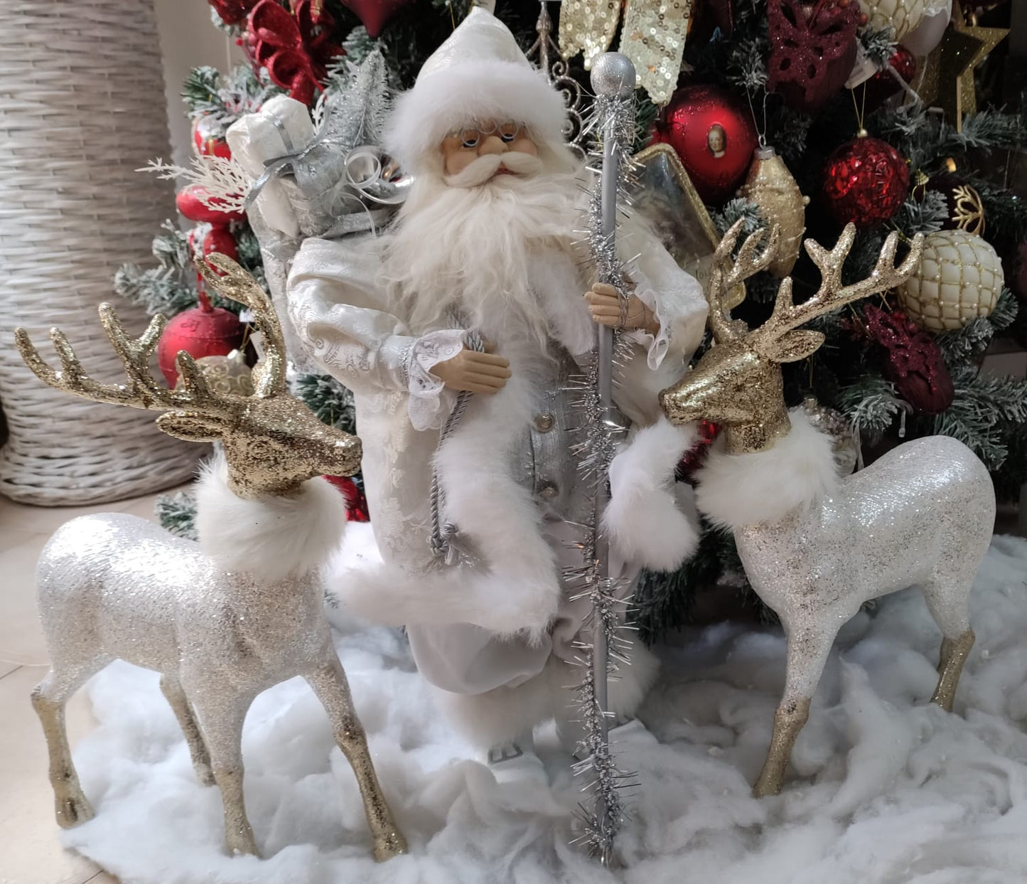 BABBO NATALE COLLEZIONE BIANCO E ARGENTO