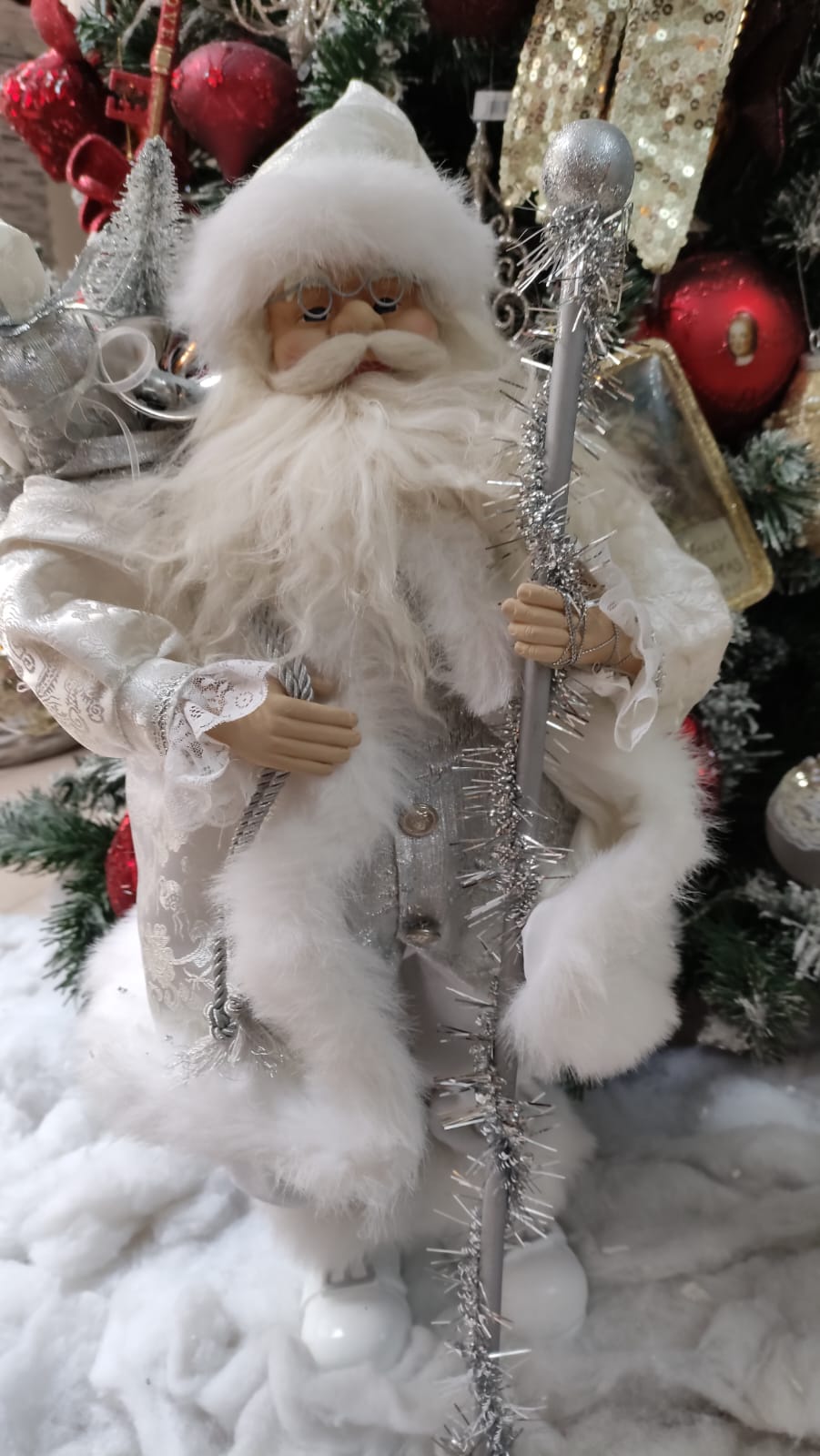BABBO NATALE COLLEZIONE BIANCO E ARGENTO
