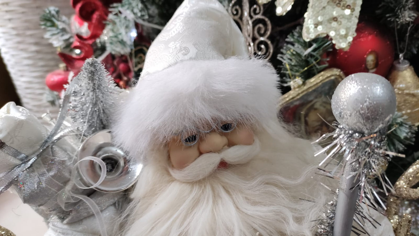 BABBO NATALE COLLEZIONE BIANCO E ARGENTO
