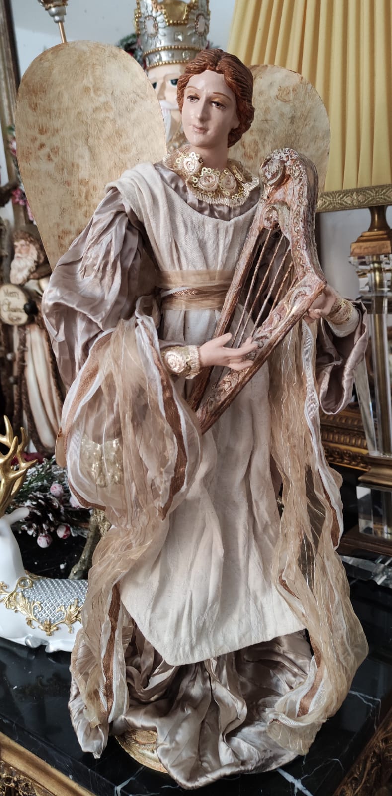 ANGELO ARTIGIANALE CON ARPA