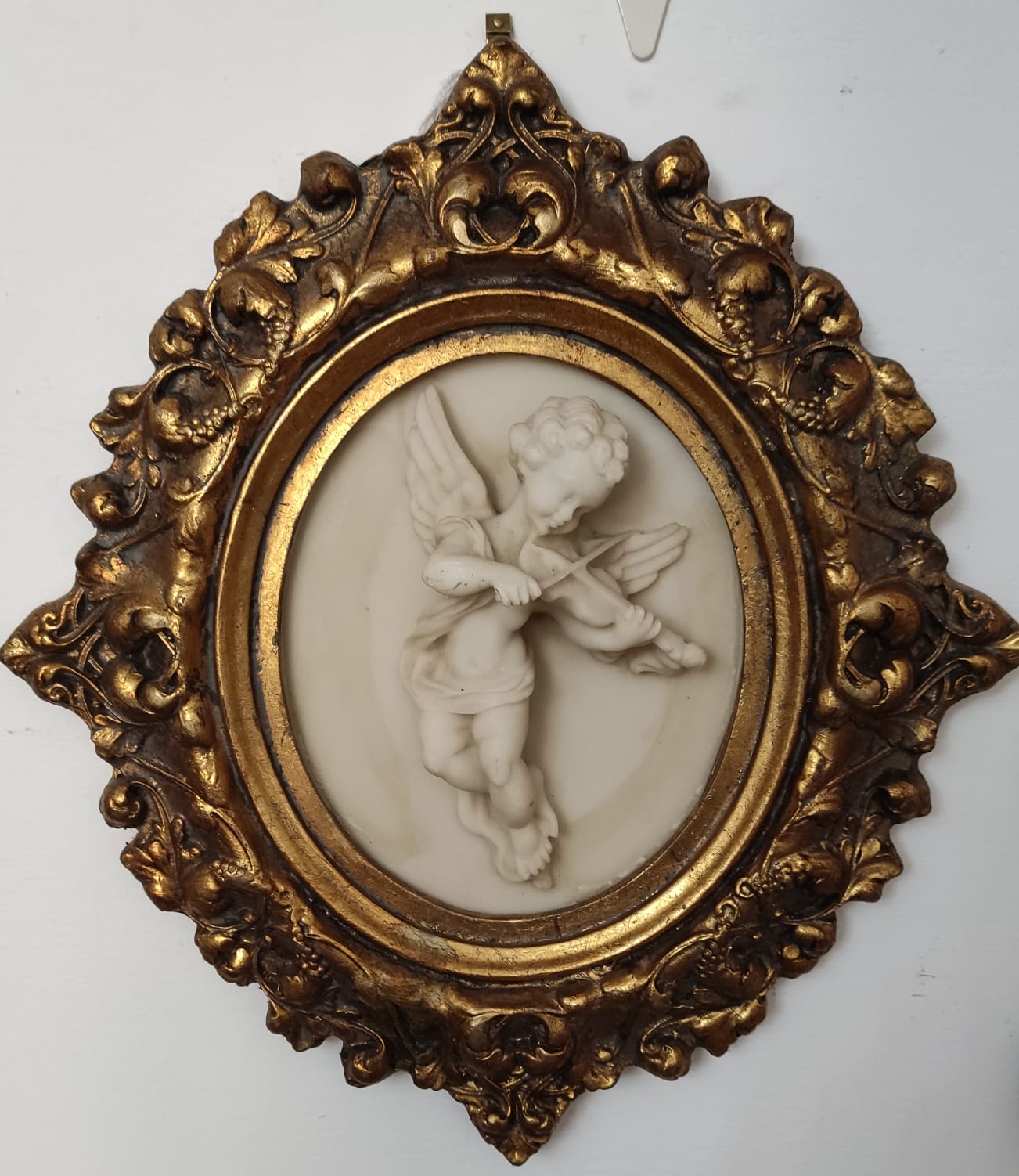 QUADRETTO CLASSICO IN FOGLIA ORO CON ANGELO