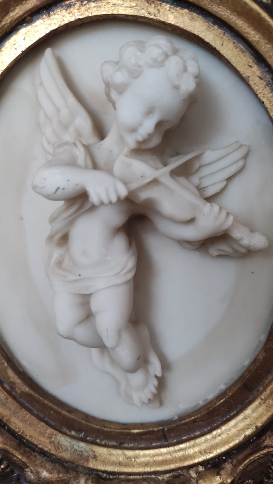QUADRETTO CLASSICO IN FOGLIA ORO CON ANGELO
