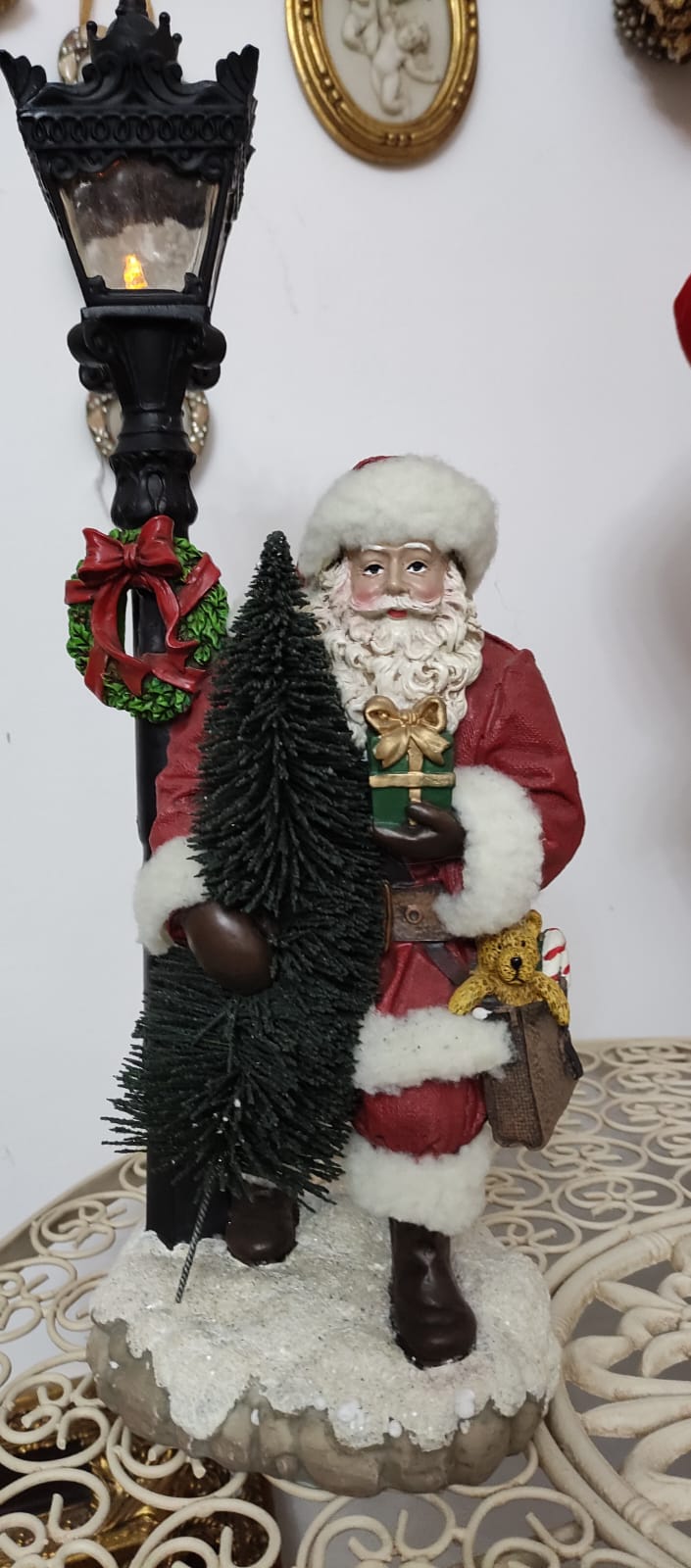 BABBO NATALE COLLEZIONE CON LAMPIONE