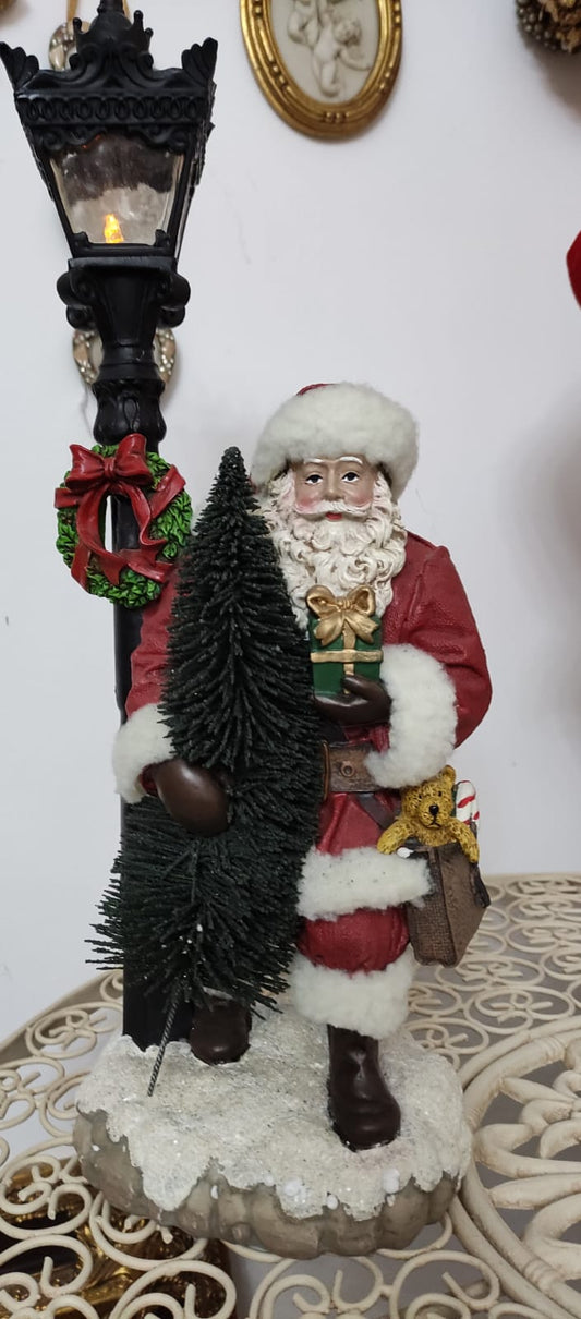 BABBO NATALE COLLEZIONE CON LAMPIONE