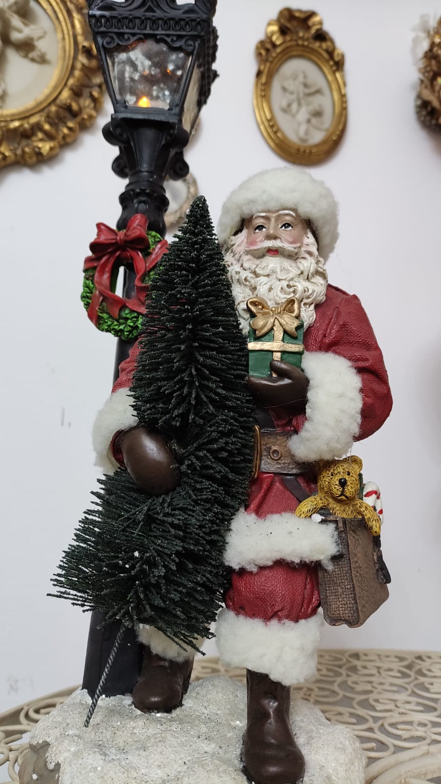 BABBO NATALE COLLEZIONE CON LAMPIONE