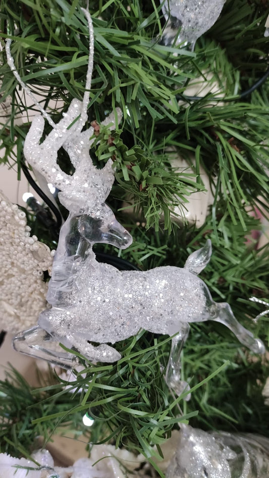 RENNA GLITTER DECORAZIONE PER ALBERO