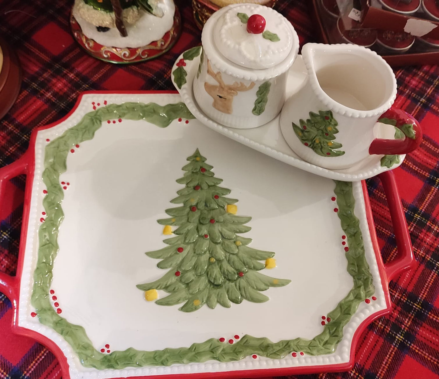 PIATTO DA PORTATA CON ALBERO NATALIZIO