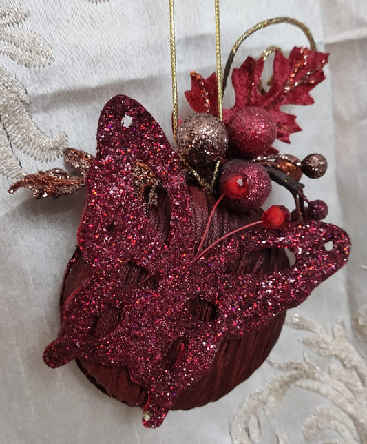 DECORAZIONE PER ALBERO DI NATALE  BORDEAUX