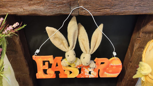 DIETRO PORTA DECORAZIONE CONIGLI EASTER - PASQUA