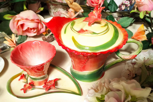 SET TAZZA E TEIERA GIGLIO - COLLEZIONE