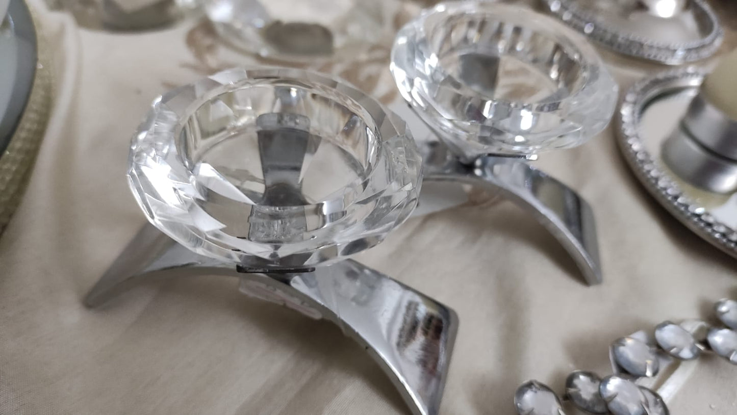 PORTA TEALIGHT ARGENTO
