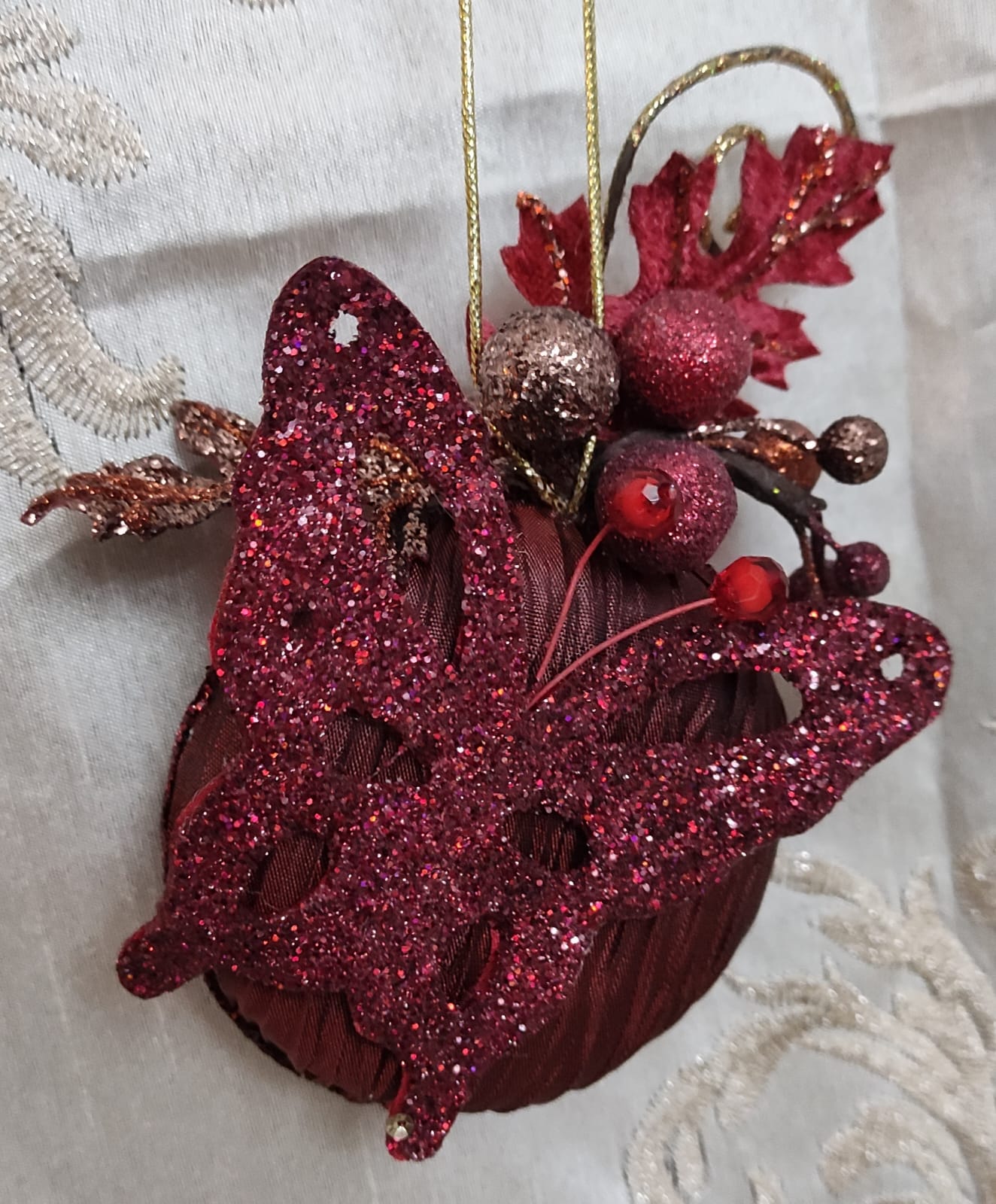 DECORAZIONE PER ALBERO DI NATALE  BORDEAUX
